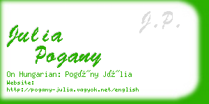 julia pogany business card